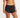 a close up of a woman wearing black board shorts 