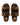 Pair of leopard print slippers with black bows on a white background
