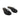 Pair of black flip-flops on a white background