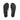 Black flip-flops with textured sole on a white background