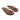 Pair of brown sandals on a white background