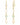 4 stone drop earrings in gold on a white background
