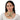 Woman wearing a floral scarf around her neck on a white background