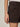Black shorts worn by a person on a beige background