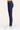 Navy blue pants worn by a person on a white background