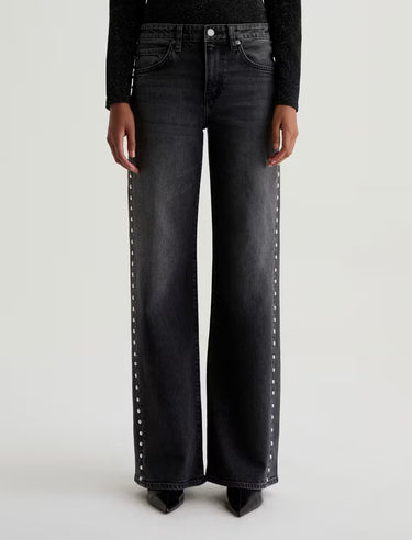 Adria Studded Jean – Immensity | Black Low-Rise Wide-Leg Denim - Time Out Clothing