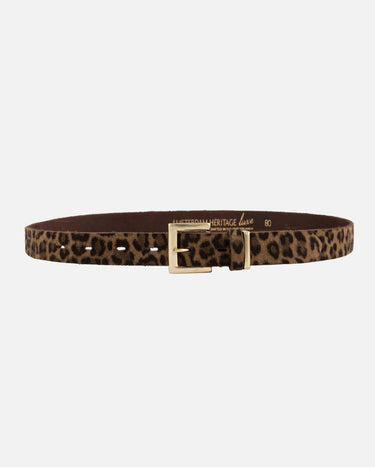Aliza Leopard Print Leather Belt - Time Out Clothing