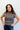 Amara Leopard Print Power Shoulder Top by Michael Stars