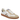 White and gold Back 70 retro low-top sneakers with beige suede toe cap and eyelet details, white laces, and a brown gum rubber sole, displayed on a white background.
