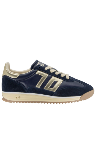 Jogger N  Navy & Gold Sneakers by Back 70 - Time Out Clothing