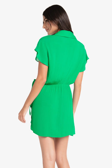 Flutter Sleeve Wrap Dress - Time Out Clothing