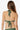 Green bikini top with bow details on a white background