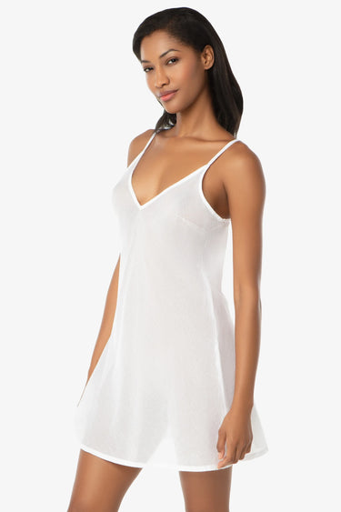V-Neck White Slip by Helen Jon - Time Out Clothing