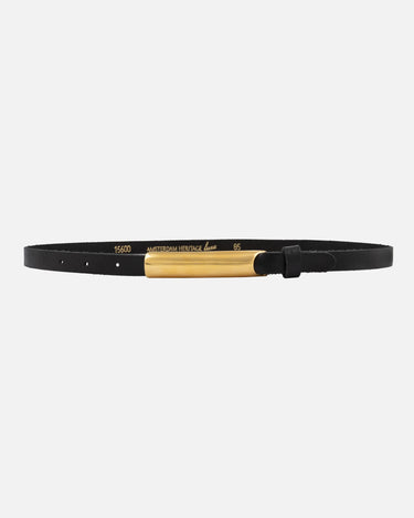 Irene Leather Belt with Gold Buckle - Time Out Clothing
