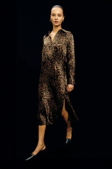 Jazlyn Leopard Print Dress - Time Out Clothing