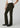 Side view of Joe’s Jeans Inez Corduroy Bootcut Pant in Olive showing fitted thigh and flared leg