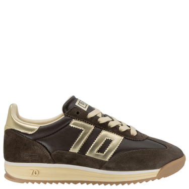 Jogger N in Coffee & Gold Sneakers from Back 70 - Time Out Clothing