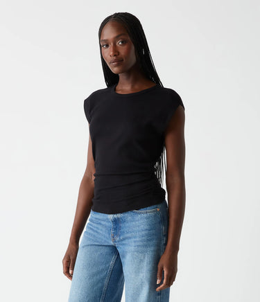 Joni Power Shoulder Tee - Time Out Clothing