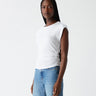 Joni Power Shoulder Tee - Time Out Clothing