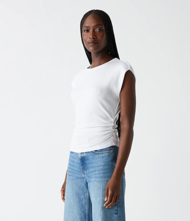 Joni Power Shoulder Tee - Time Out Clothing