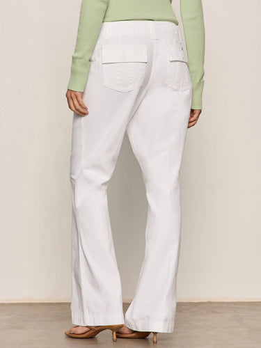 Sanctuary Reissue Peace Pant – Chalk | Cotton Bootcut Pant - Time Out Clothing