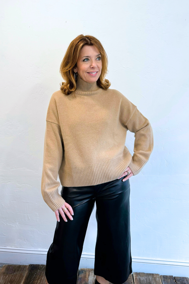 Chunky Carmen Funnel Neck Cashmere Sweater - Time Out Clothing