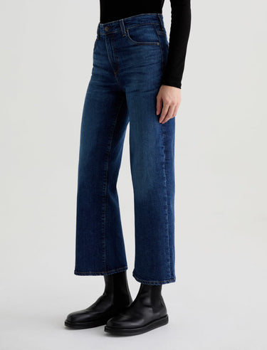 Saige Wide Leg Crop Jean in Veil by AG - Time Out Clothing