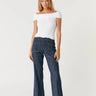 Level 99 Sarah Full Length Pant in Stargazer with wide leg silhouette and front patch pockets