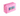 Pink toiletry bag with 'SWIM' text on a white background
