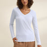 Blaire V-Neck Long Sleeve Tee by Velvet - Time Out Clothing